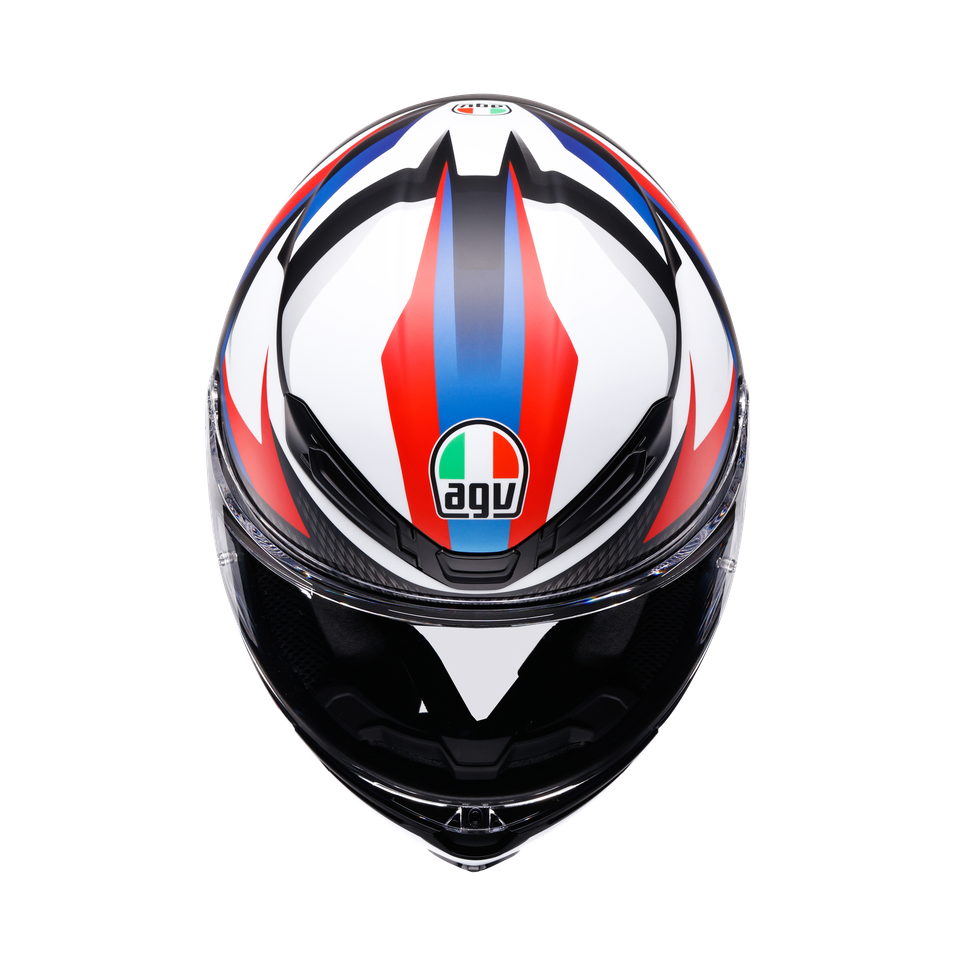 AGV K6 S Helmet - Timewarp - Matte Black/Red/Blue