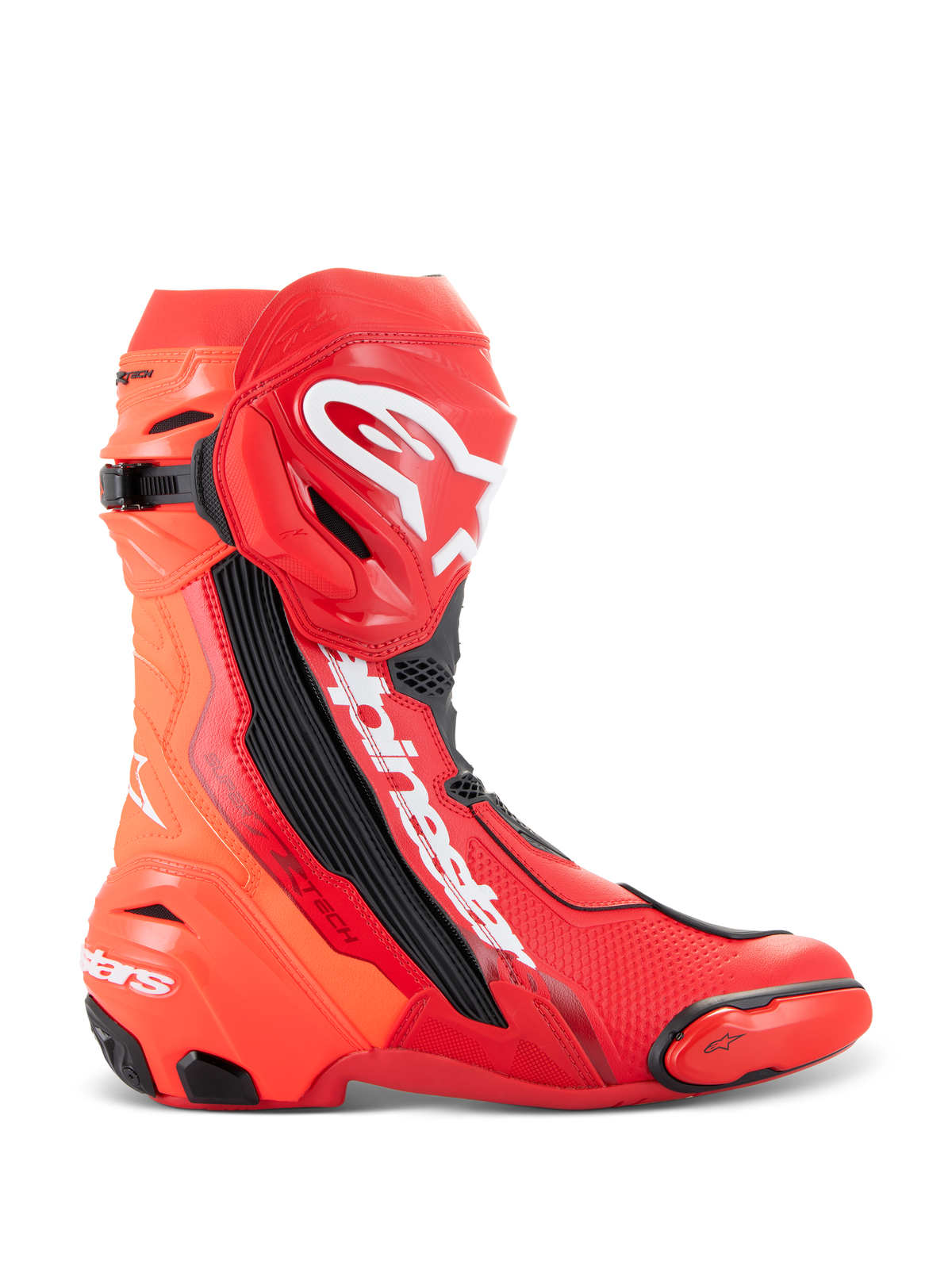 Alpinestars Supertech R Boots - Bright Red/Red Fluo