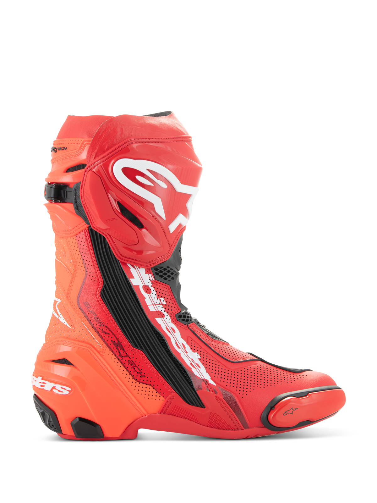 Alpinestars Supertech R Vented Boots - Bright Red/Red Fluo