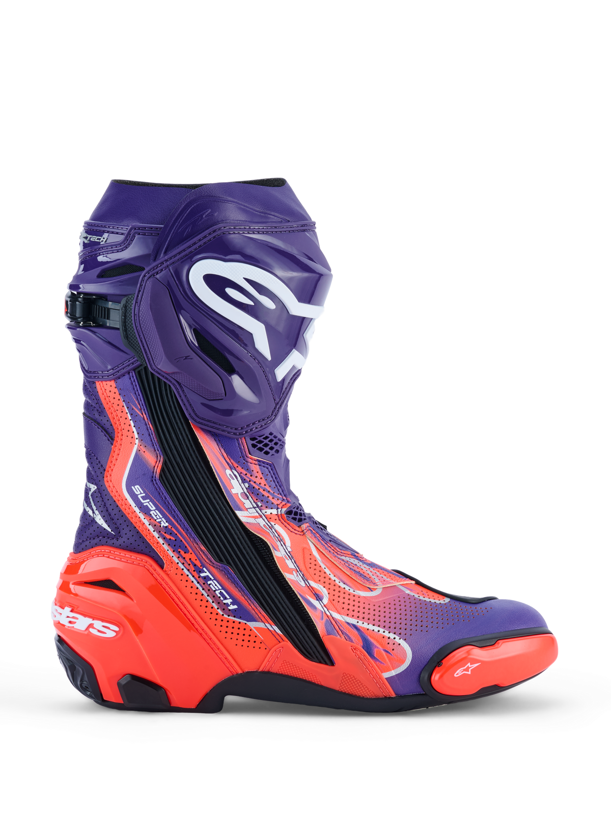 Alpinestars Supertech R LE Flyte Vented Boots - Purple/Red/Black