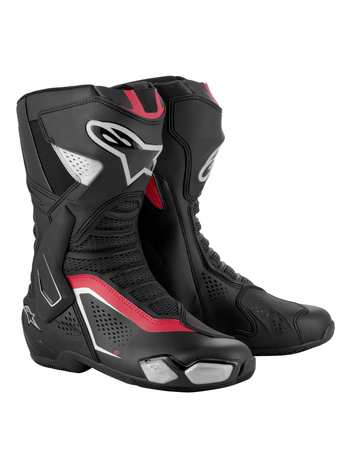 Alpinestars SMX-6 V3 Vented Boots - Black/Silver/Red