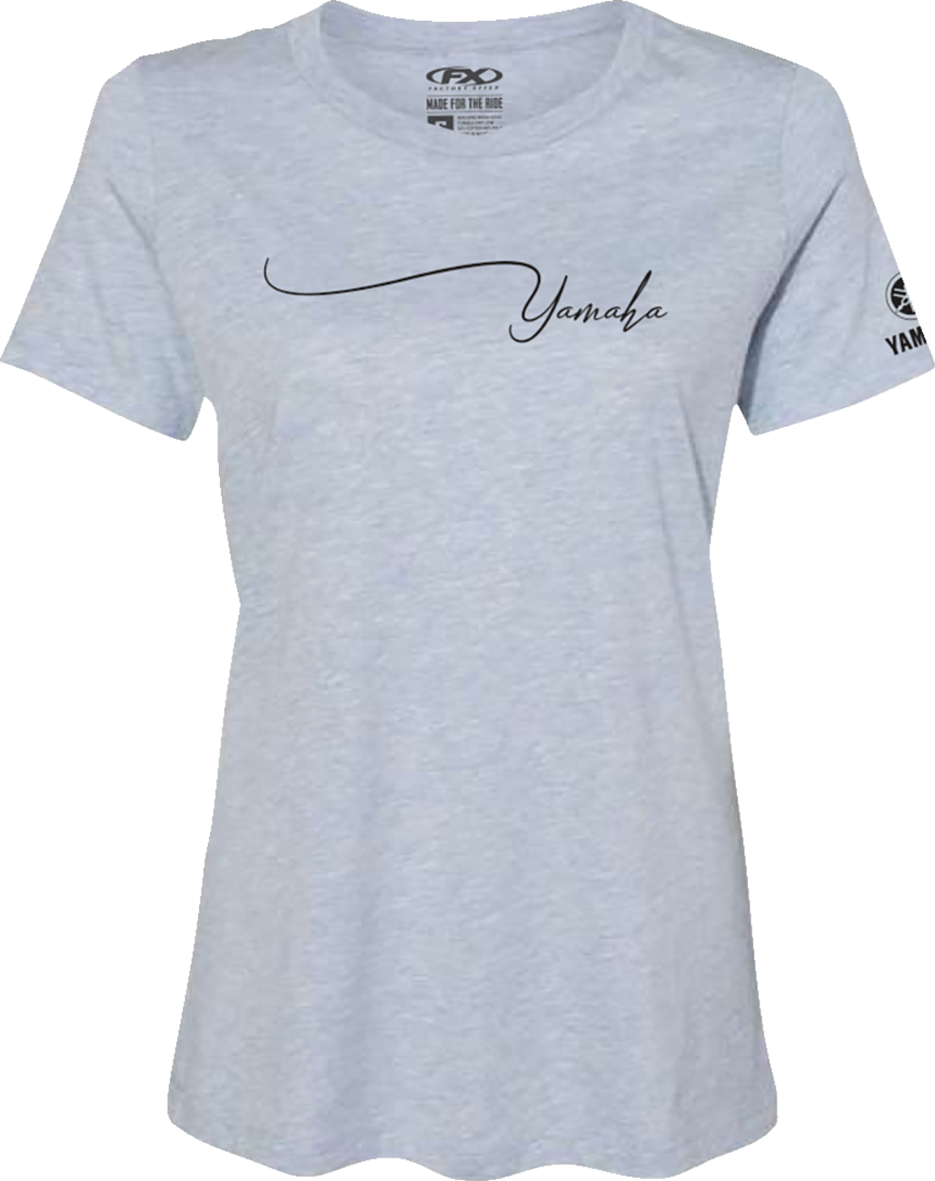 Facotry Effex Womens Yamaha Signature T-Shirt - Light Heather Blue