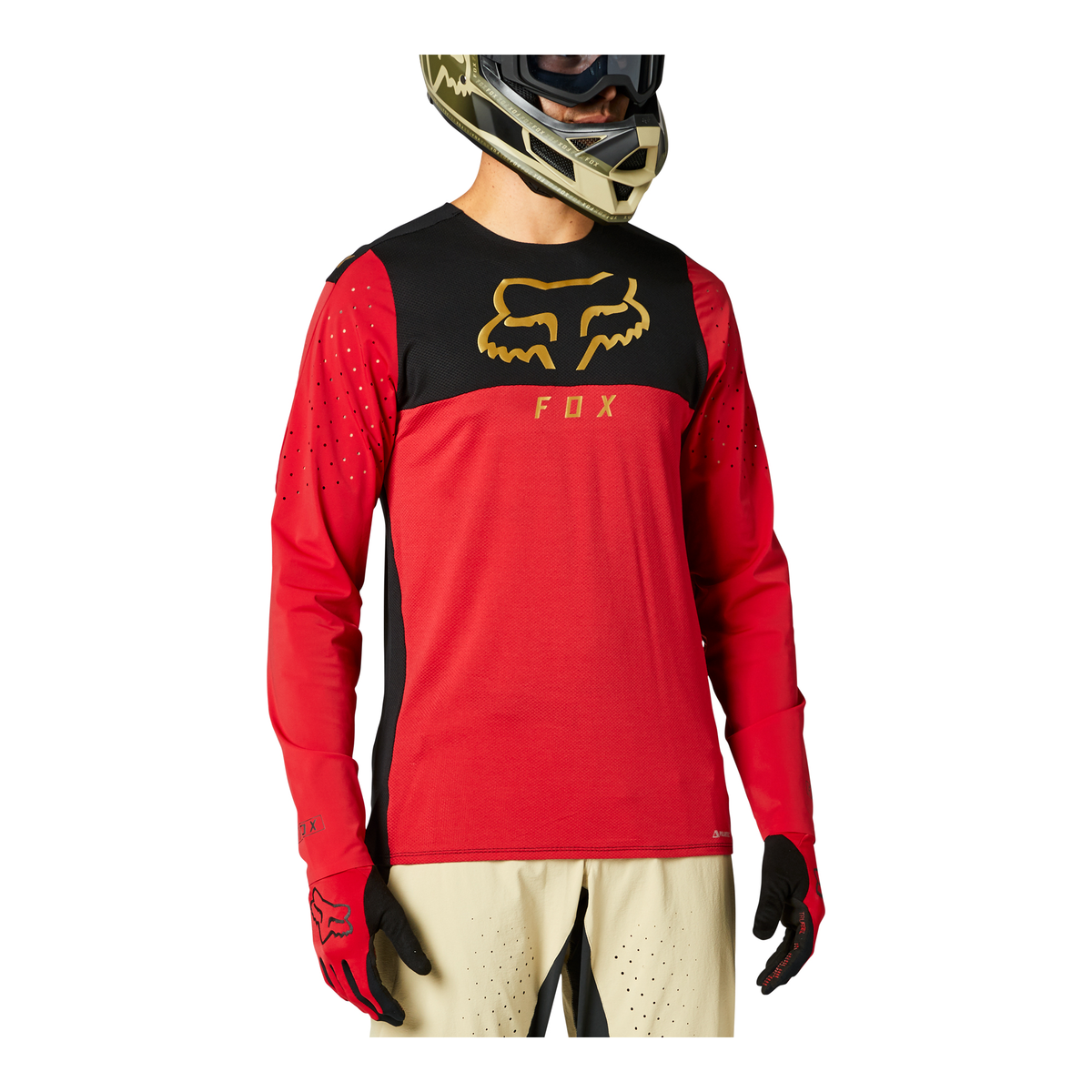 Fox Racing Flexair Delta Long Sleeve Jersey CLOSEOUT - Chili
