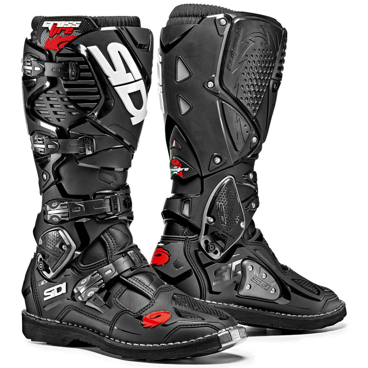 Sidi Crossfire 3 TA Off-Road Motorcycle Boots - Black/Black