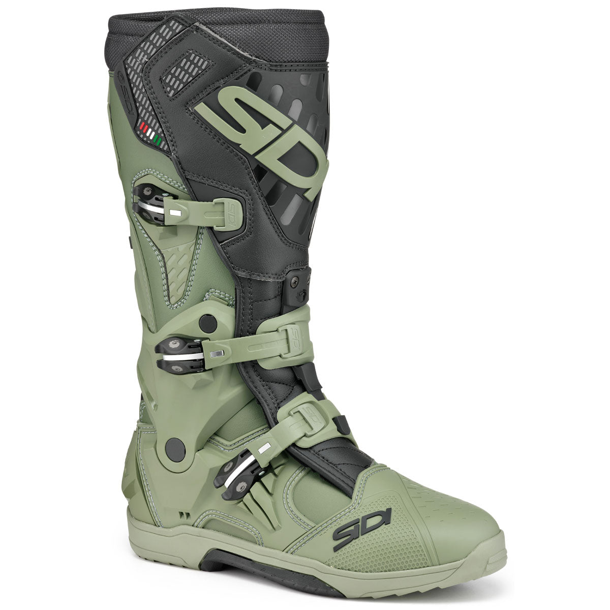 Sidi Cross Air SL Off-Road Motorcycle Boots - Army/Black