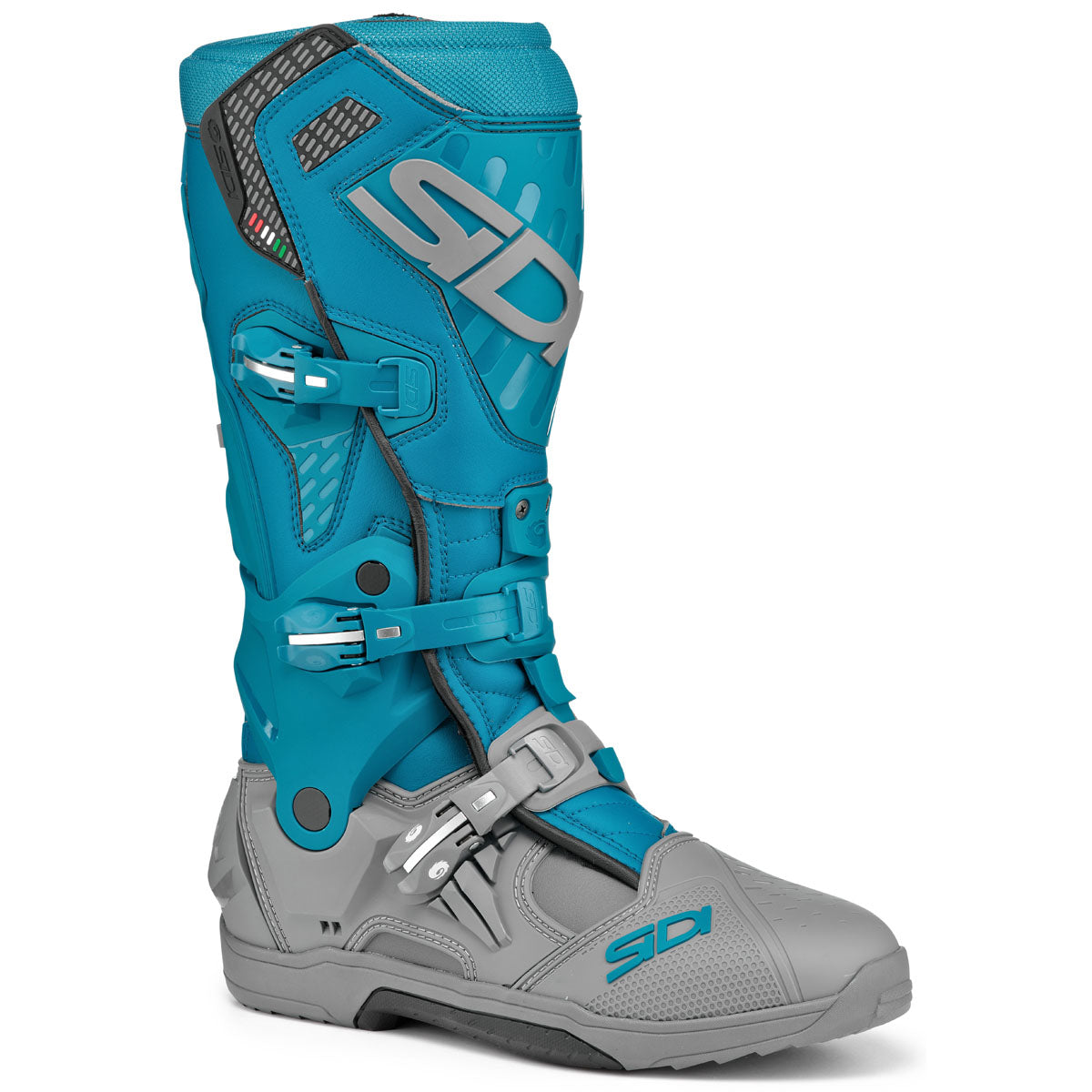Sidi Cross Air SL Off-Road Motorcycle Boots - Gray/Petrol