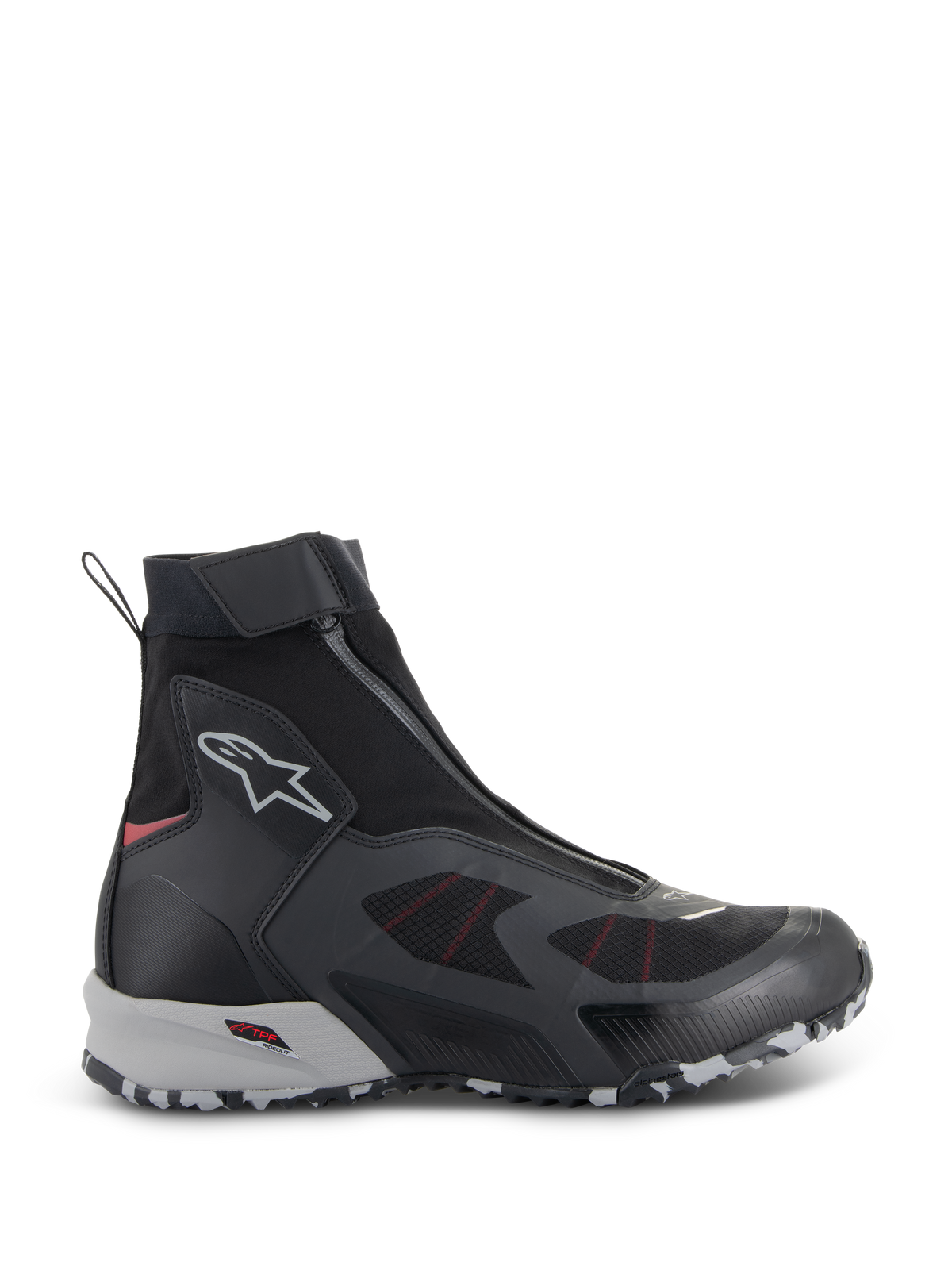 Alpinestars CR-8 Gore-Tex Shoes - Black/Mid Gray/Bright Red
