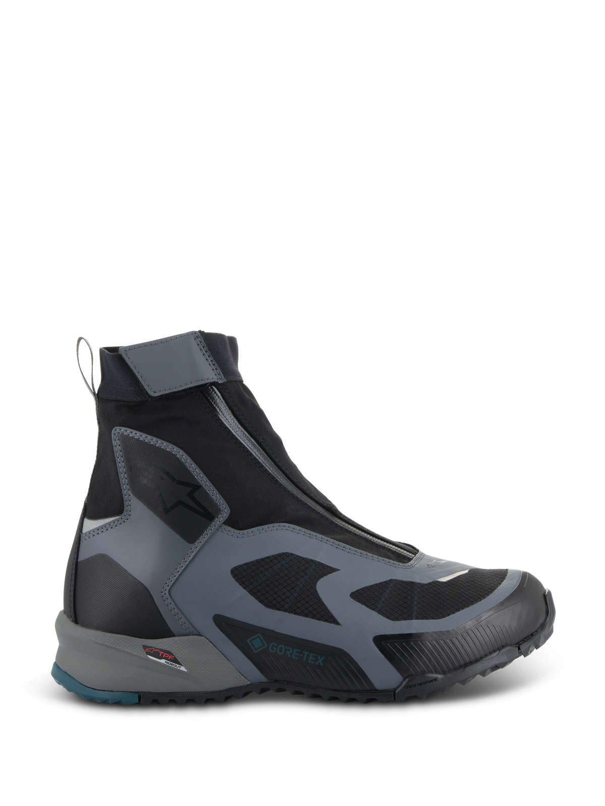 Alpinestars CR-8 Gore-Tex Shoes - Black/Dark Gray/Petrol/Blue