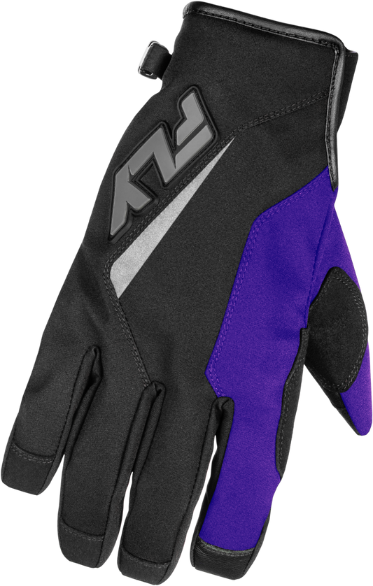 Fly Racing Youth Title Gloves - Black/Purple/Grey