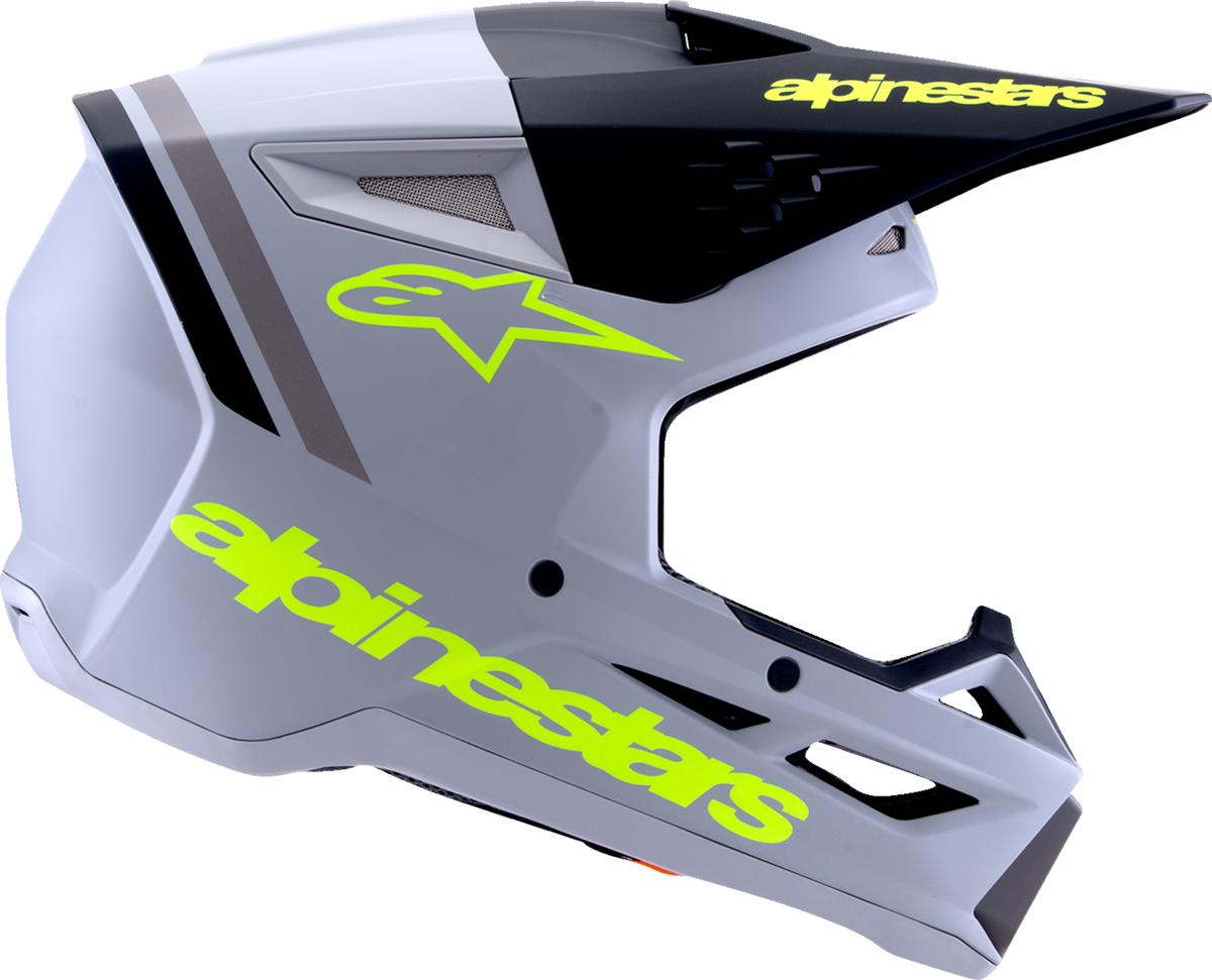 Alpinestars SM3 Radium Helmet Matte Gray/Black/Yellow Fluo