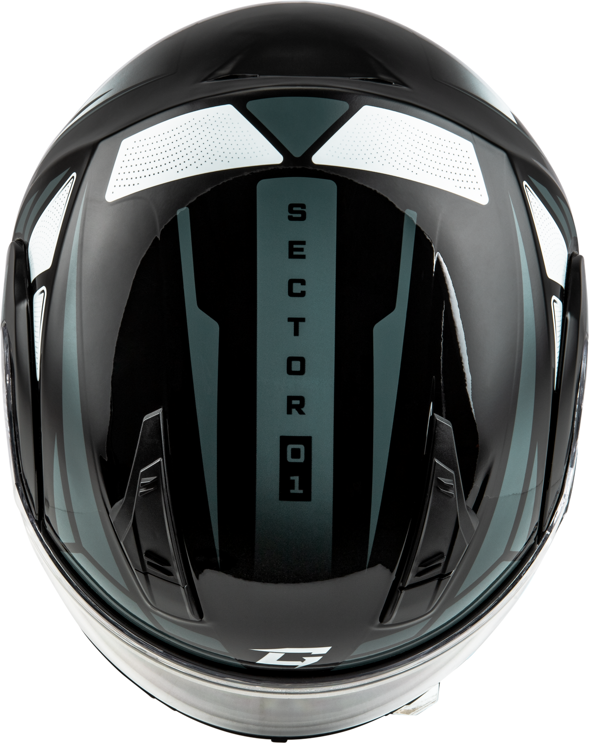 GMAX MD-04 Sector Helmet Black/Silver