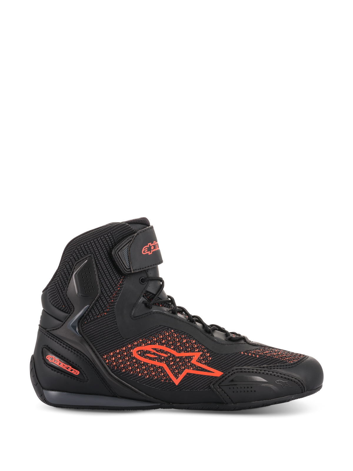 Alpinestars Faster-3 Rideknit Shoes - Black/Red Fluorescent