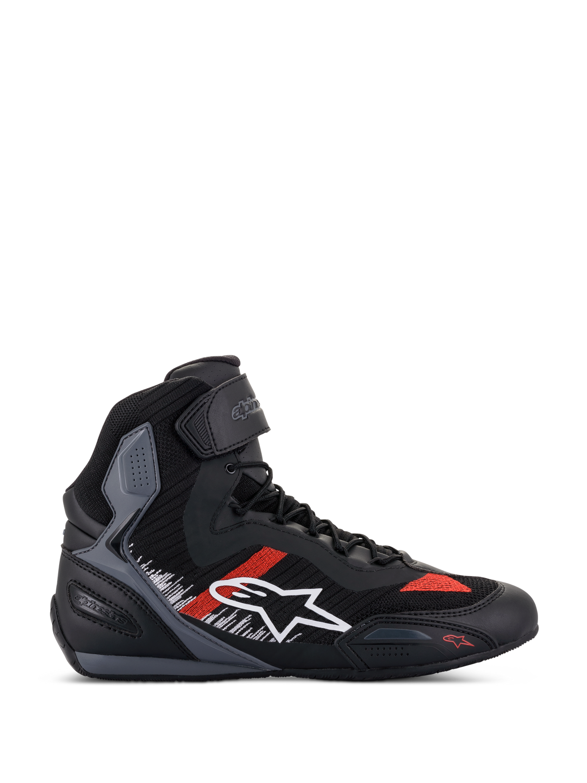 Alpinestars Faster-3 Rideknit Shoes - Black/Gray/Bright Red