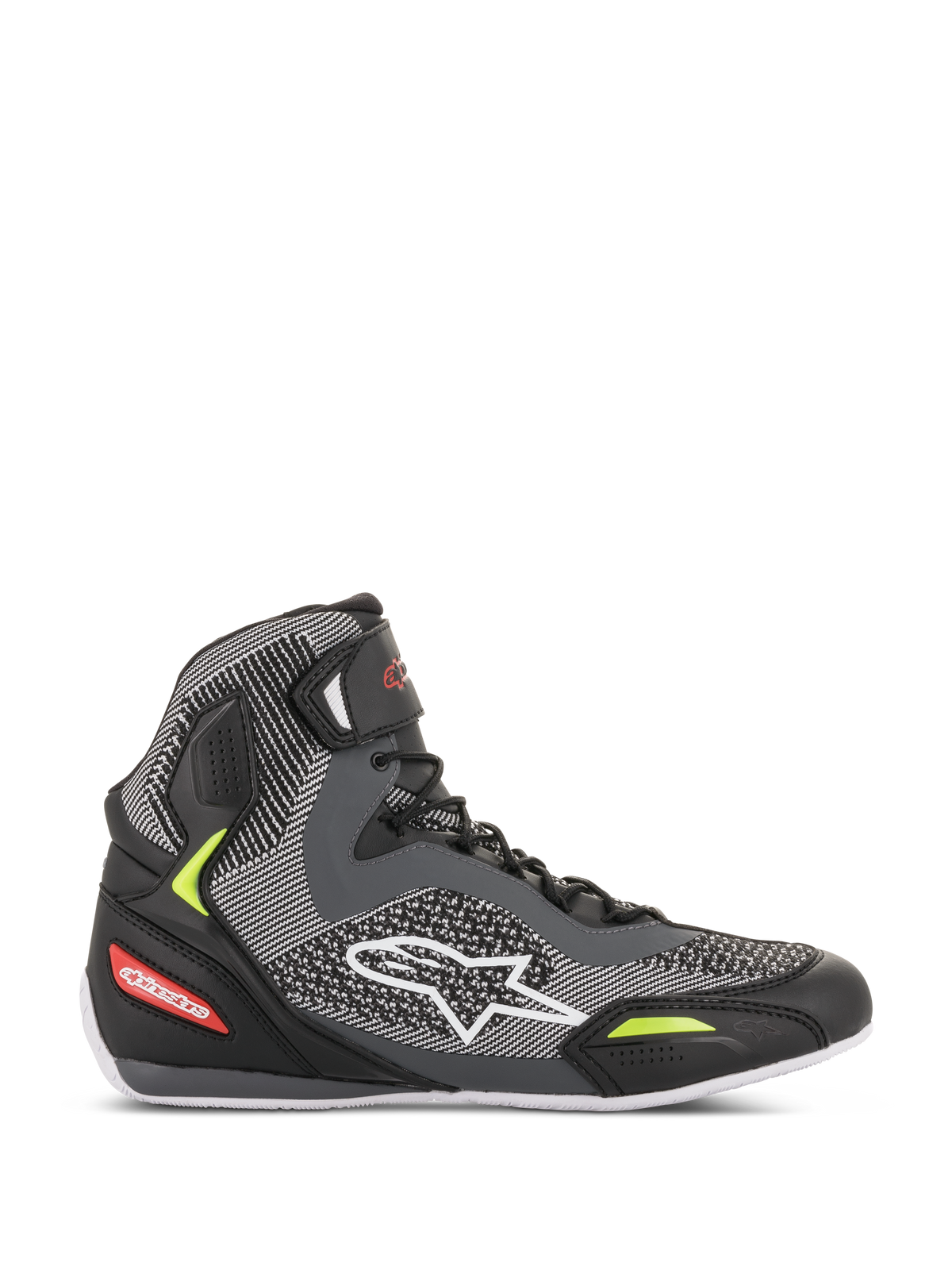 Alpinestars Faster-3 Rideknit Shoes - Black/Gray/Yellow Fluorescent