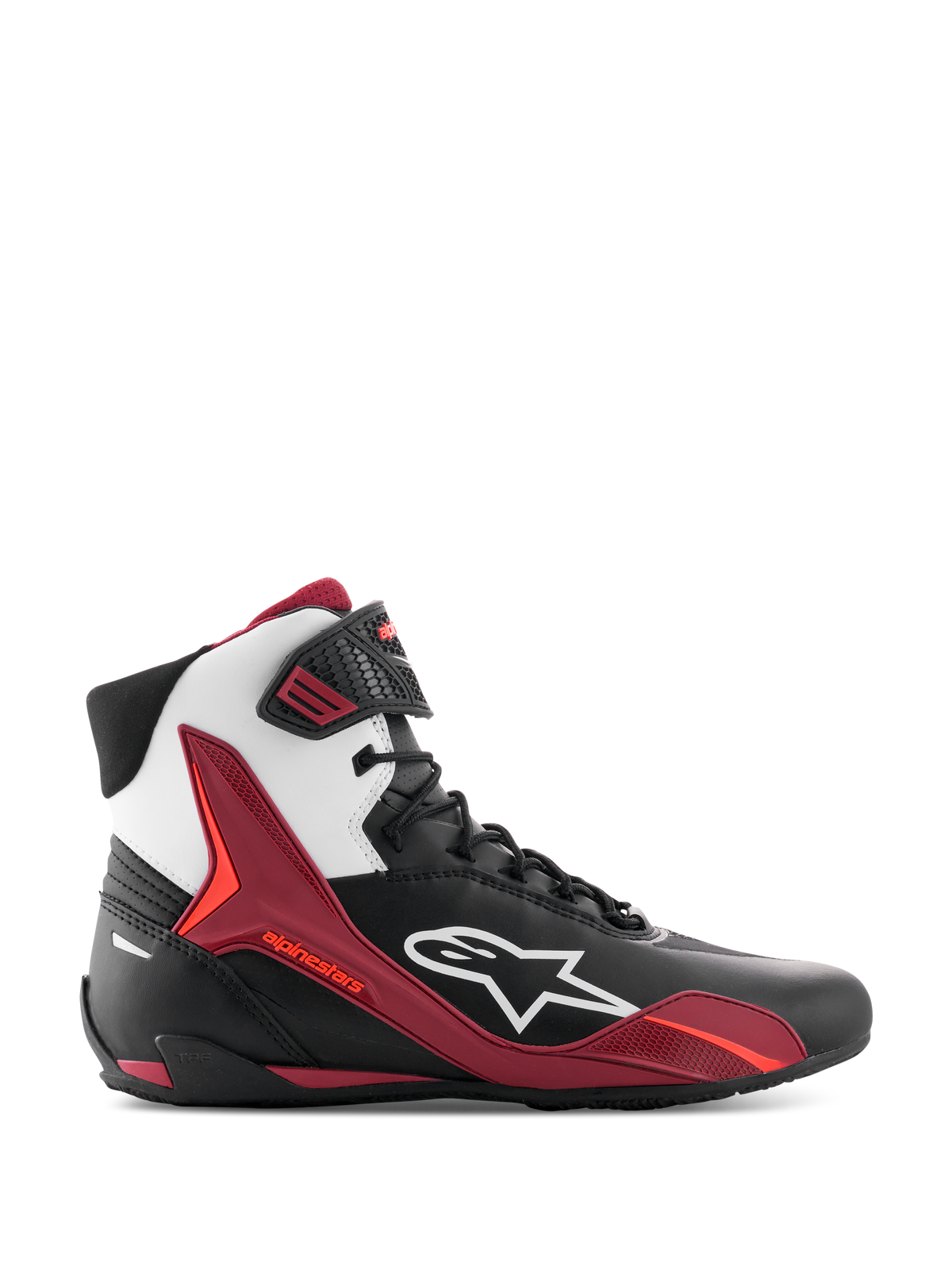 Alpinestars Faster-4 Shoes - Black/White/Dark Red