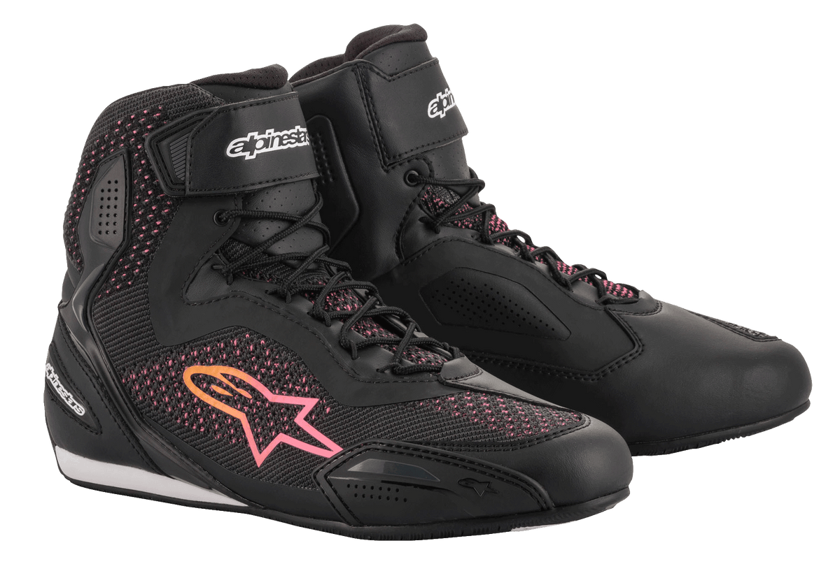 Alpinestars Womens Stella Faster-3 Rideknit Shoes - Black/Yellow/Pink