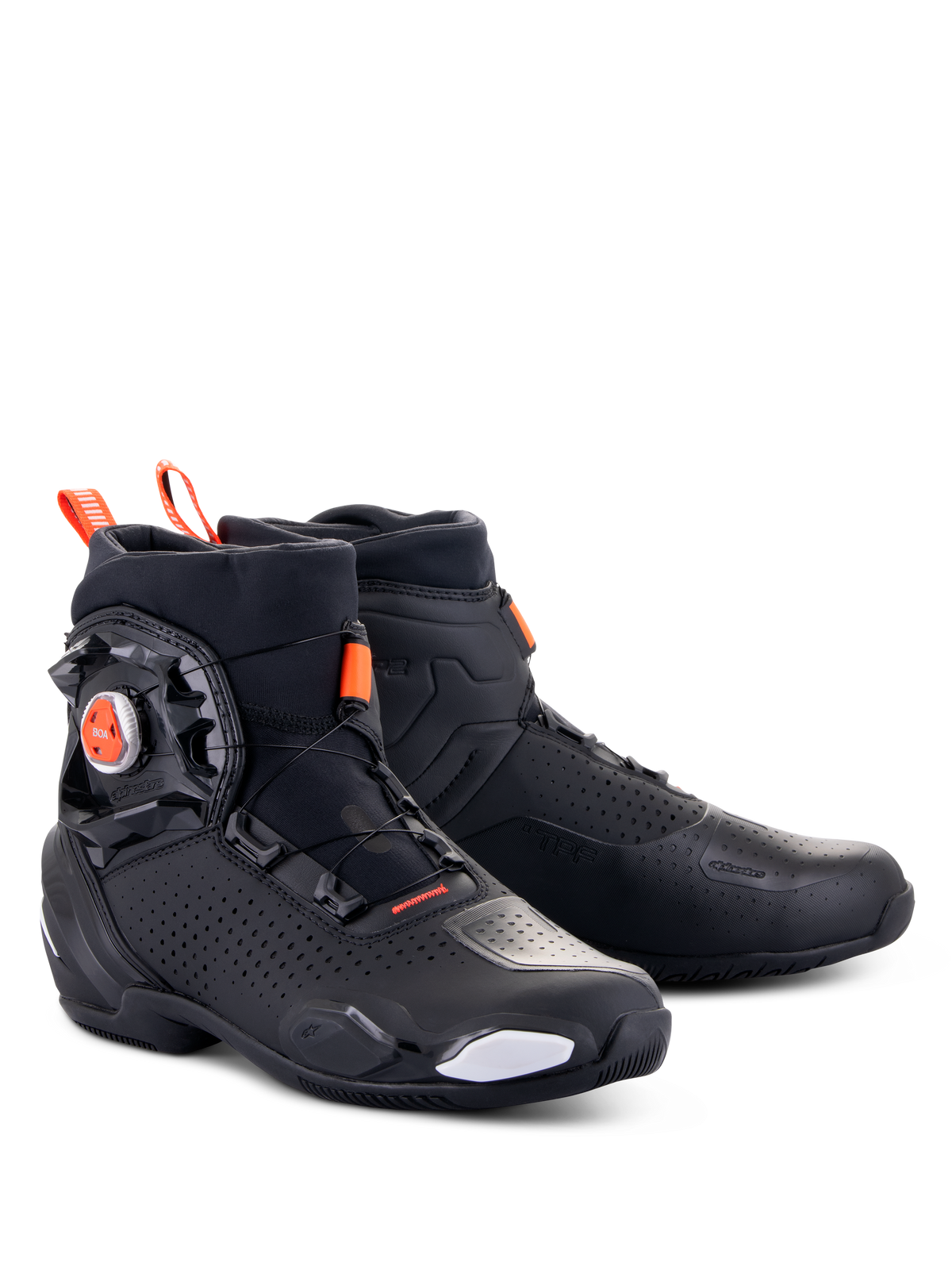 Alpinestars SP-2 Riding Shoes - Black/White/Red Fluo