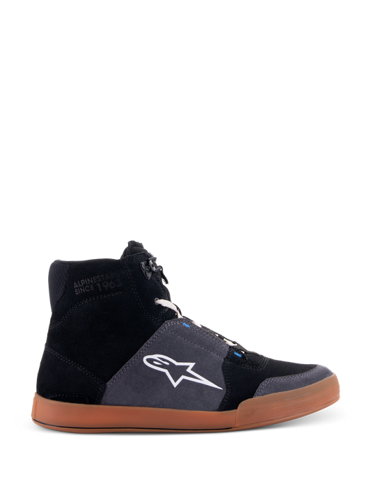 Alpinestars Chrome Shoes - Black/Asphalt/Gum Blue