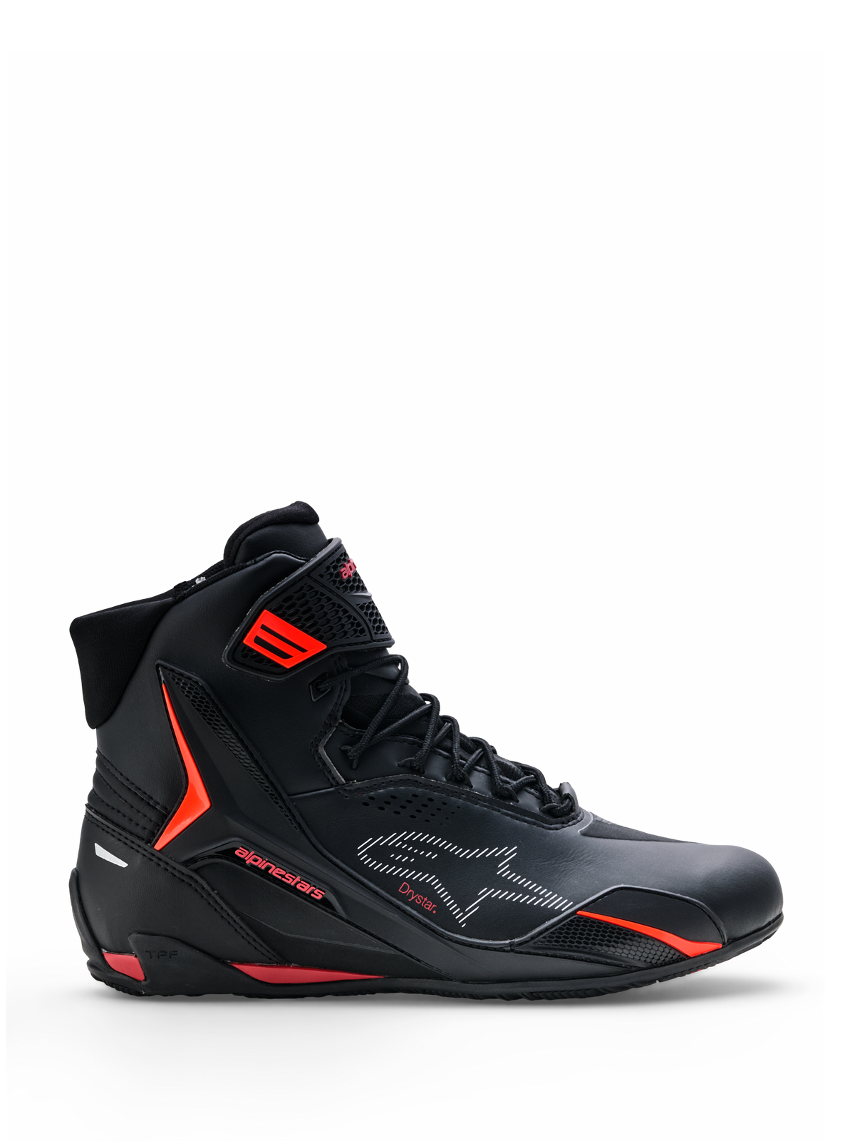 Alpinestars Faster-4 Drystar Shoes - Black/Rio Red/Red Fluo