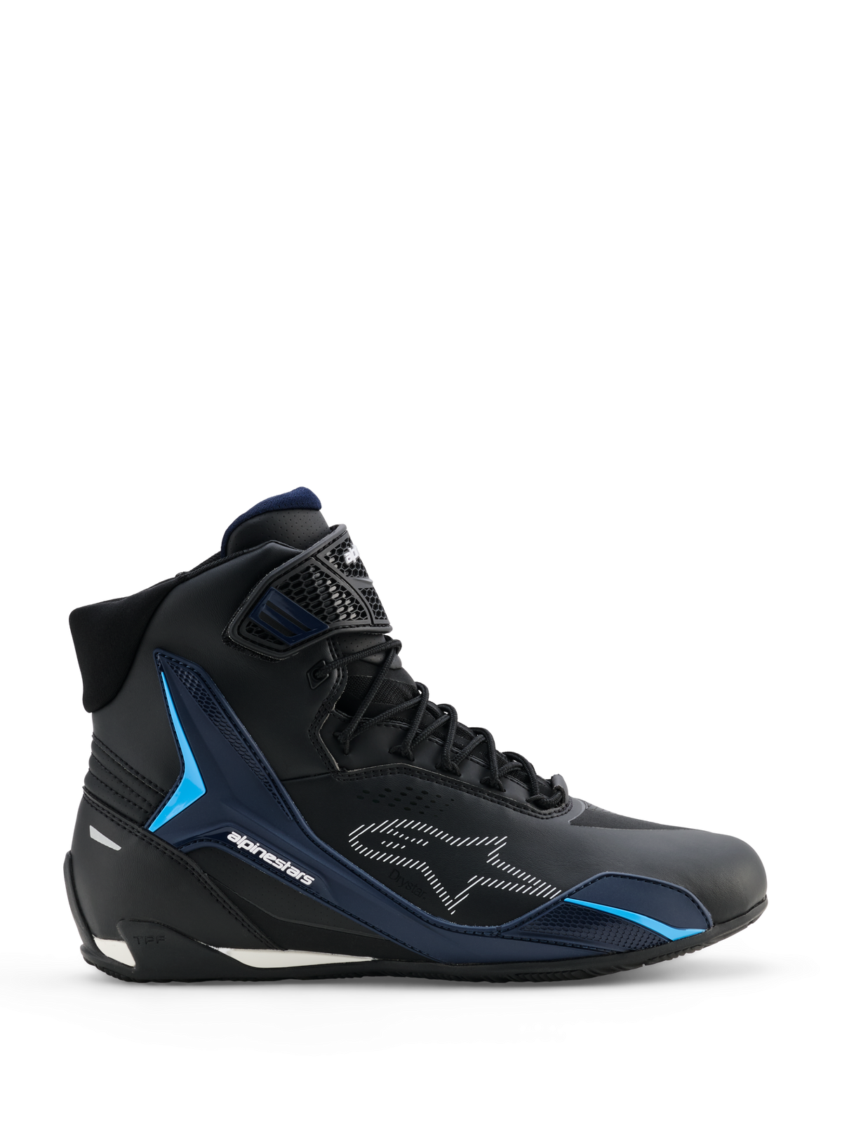 Alpinestars Faster-4 Drystar Shoes - Black Night/Navy/Cyan