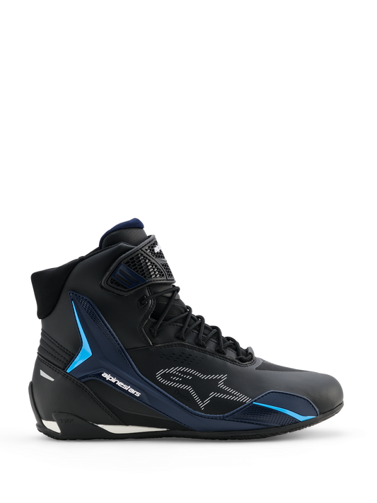 Alpinestars Faster-4 Drystar Shoes - Black Night/Navy/Cyan