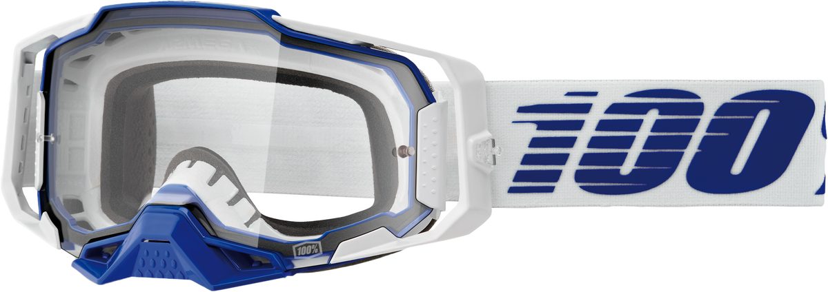100% Armega Goggles Blue / Clear Lens