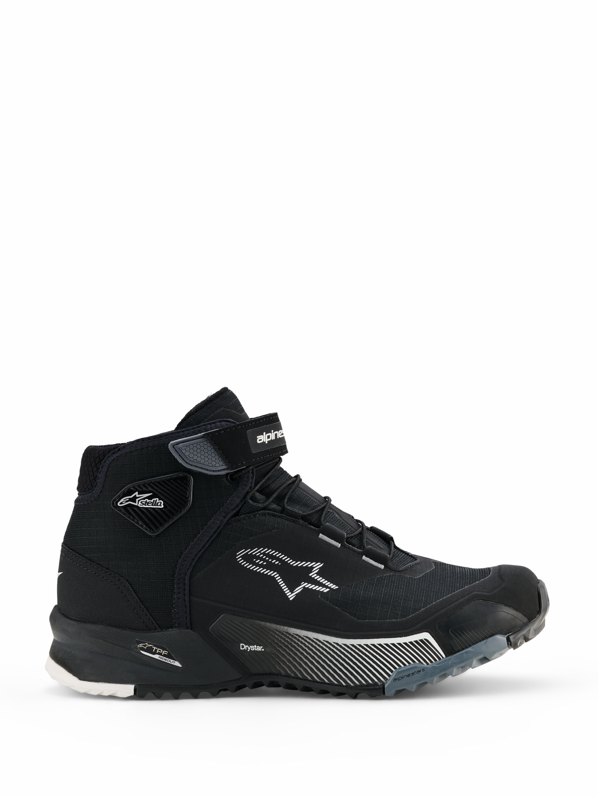 Alpinestars CR-X Womens Drystar Riding Shoes - Black/Dark Gray/White