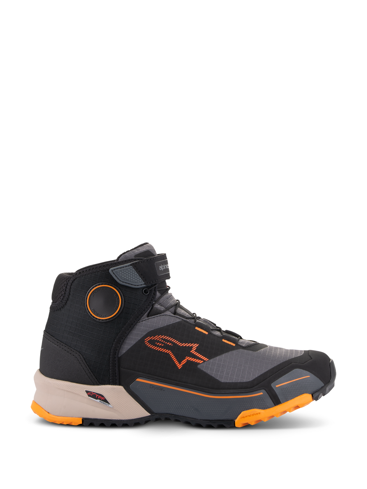 Alpinestars CR-X Drystar Riding Shoes - Black/Light Brown/Orange