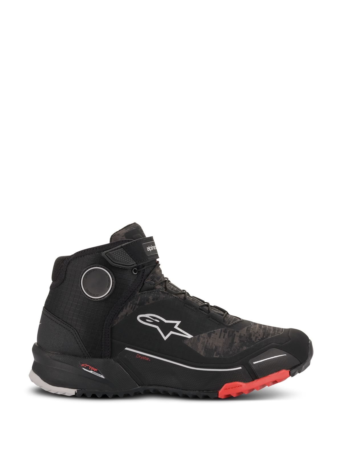 Alpinestars CR-X Drystar Riding Shoes - Black/Camo/Red