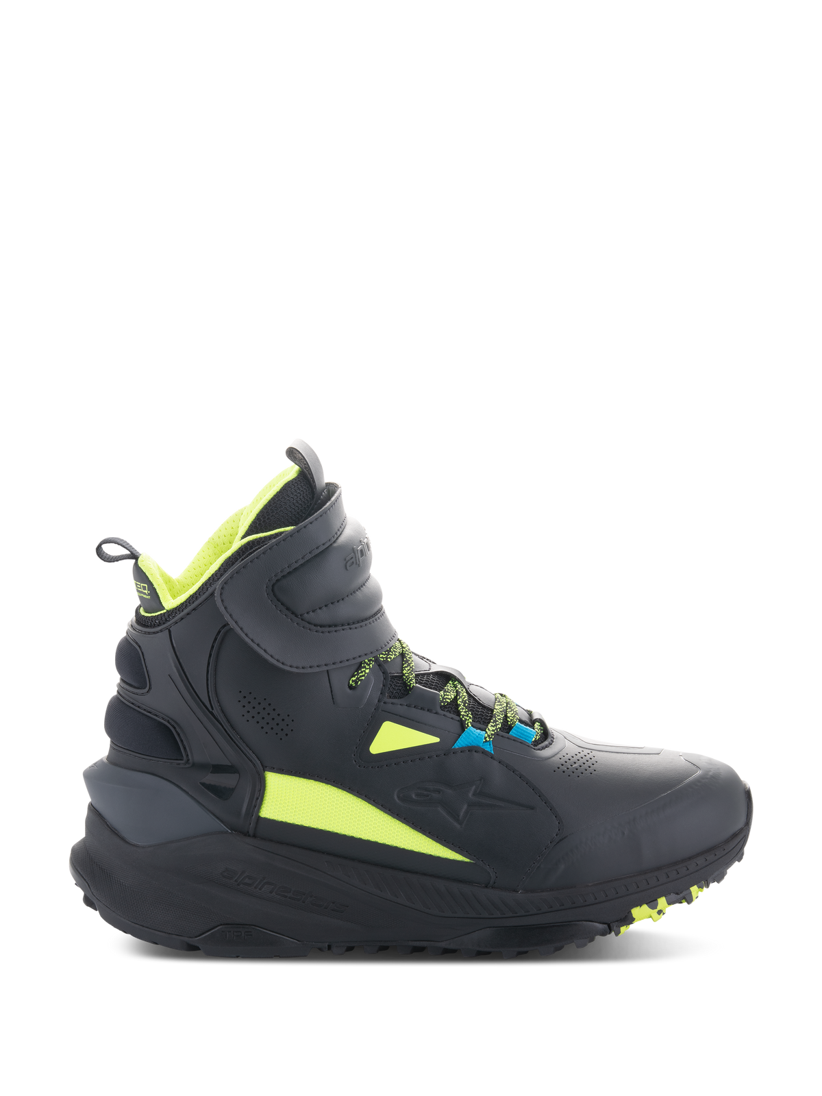 Alpinestars Speedstreet Shoes - Black/Lime/Blue Ocean