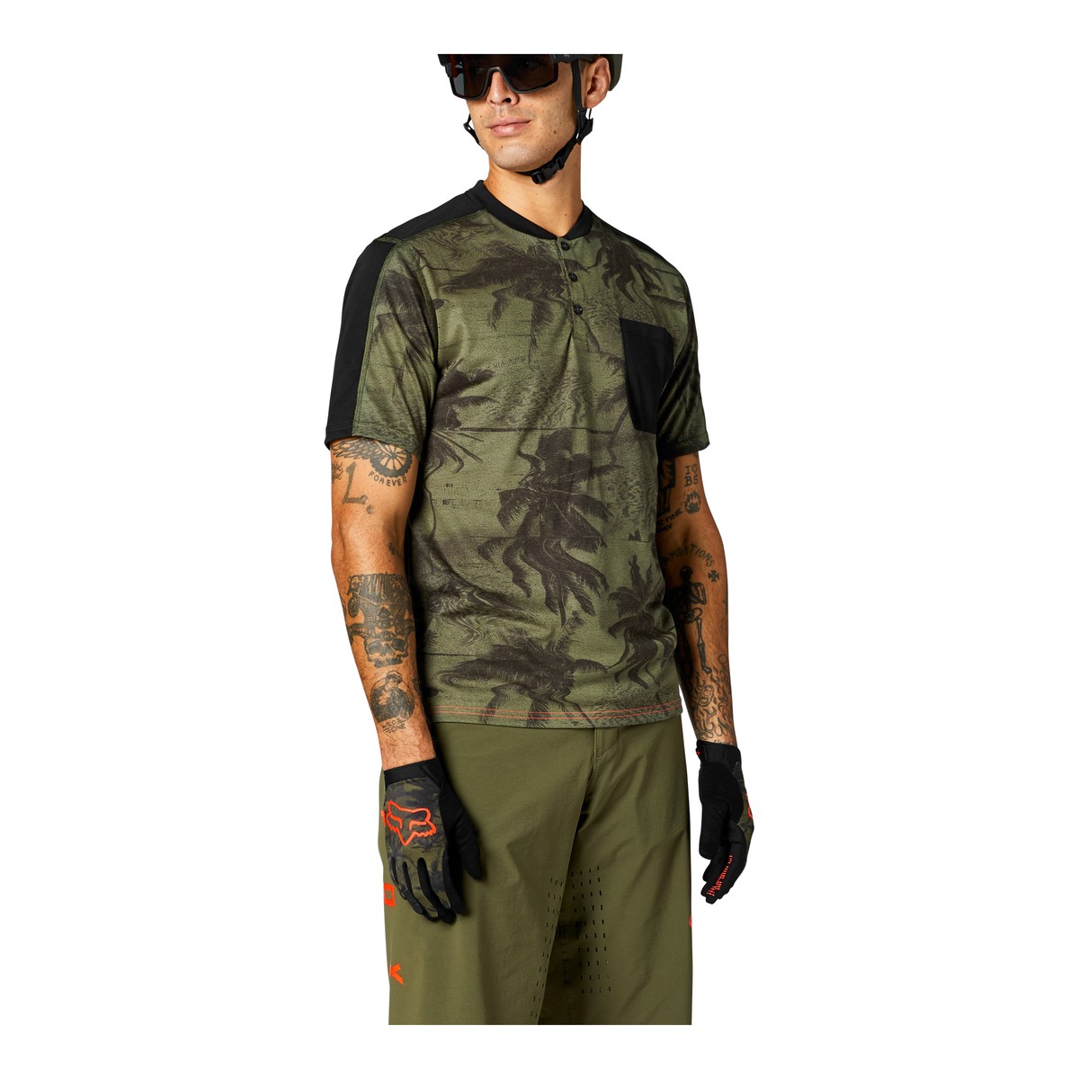 Fox Racing Ranger Dri-Release Henley Jersey CLOSEOUT - Olive Green