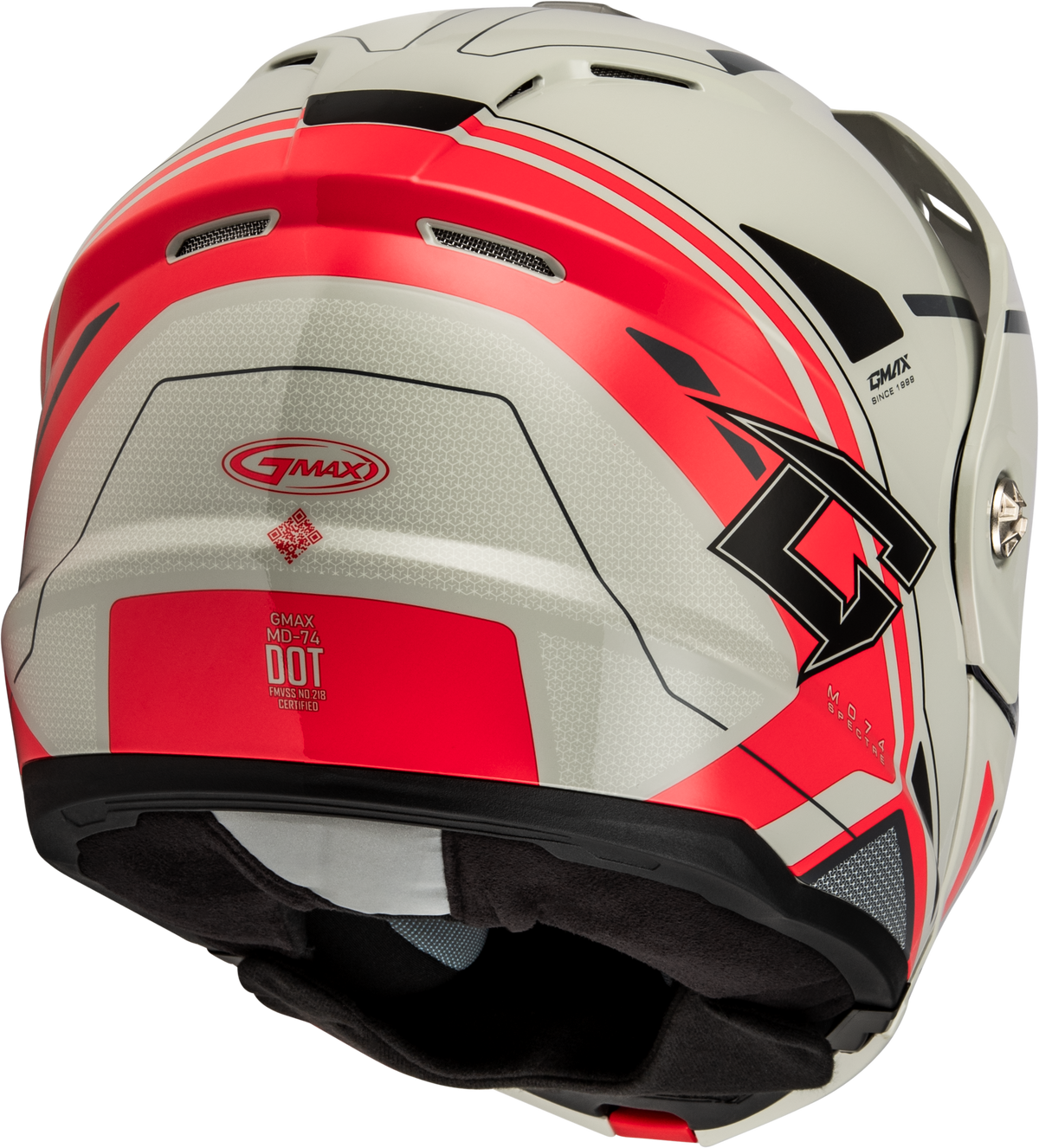 GMAX MD-74S Spectre Modular Helmet w/Electric Shield White/Red
