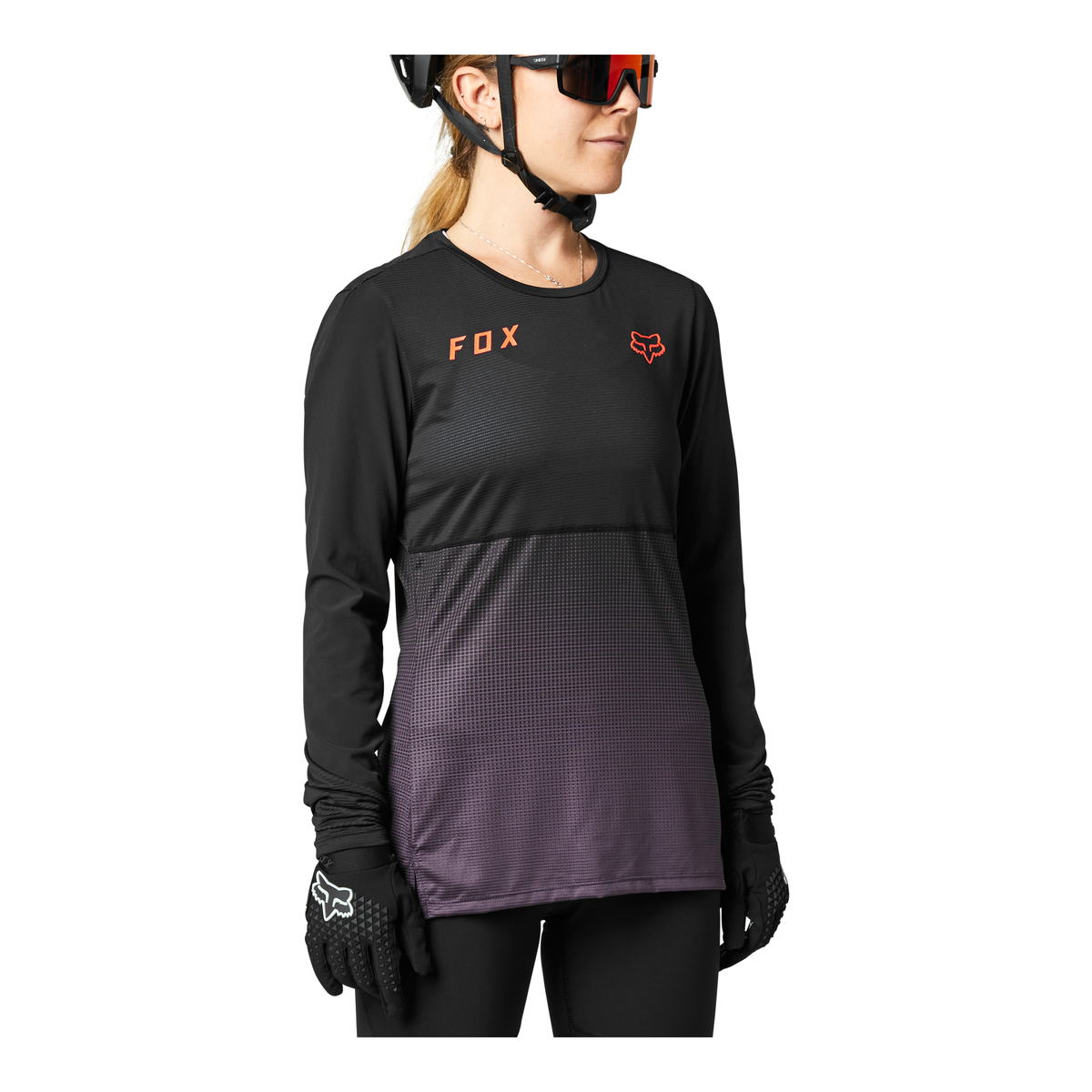 Fox Racing Womens Flexair Long Sleeve Jersey CLOSEOUT - Black/Purple