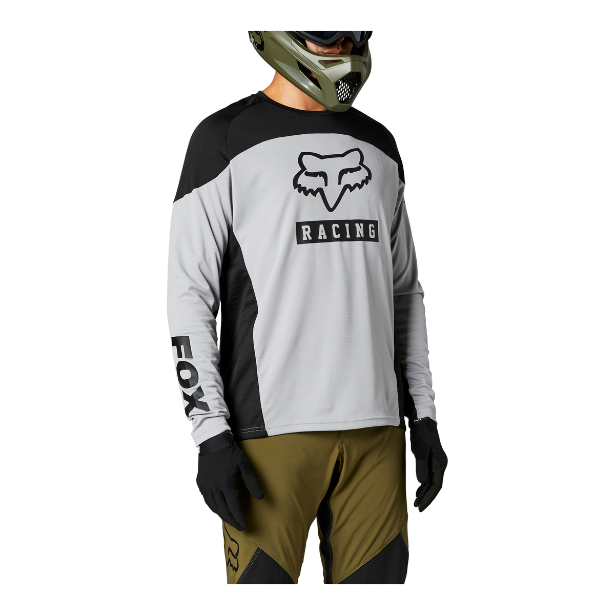 Fox Racing Defend Long Sleeve Jersey CLOSEOUT - Slate Gre