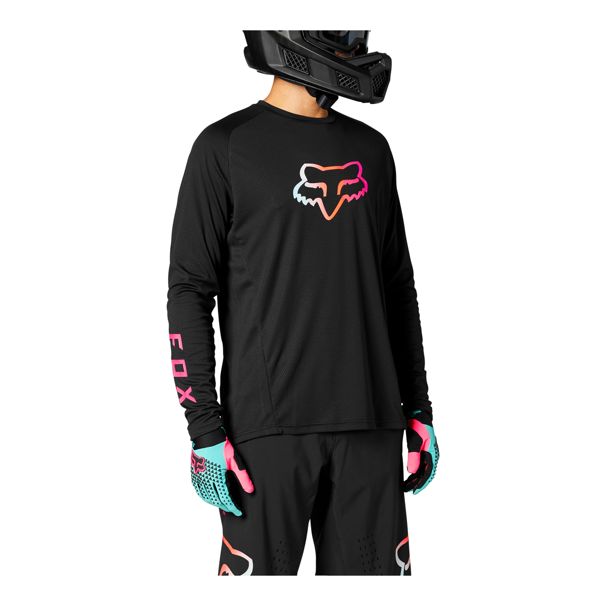 Fox Racing Defend Long Sleeve Jersey CLOSEOUT - Black