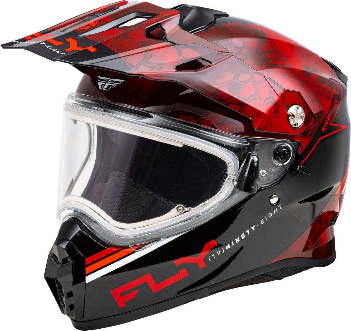 Fly Racing Trekker Cold Weather Conceal Helmet - Electric Shield - Red/Black