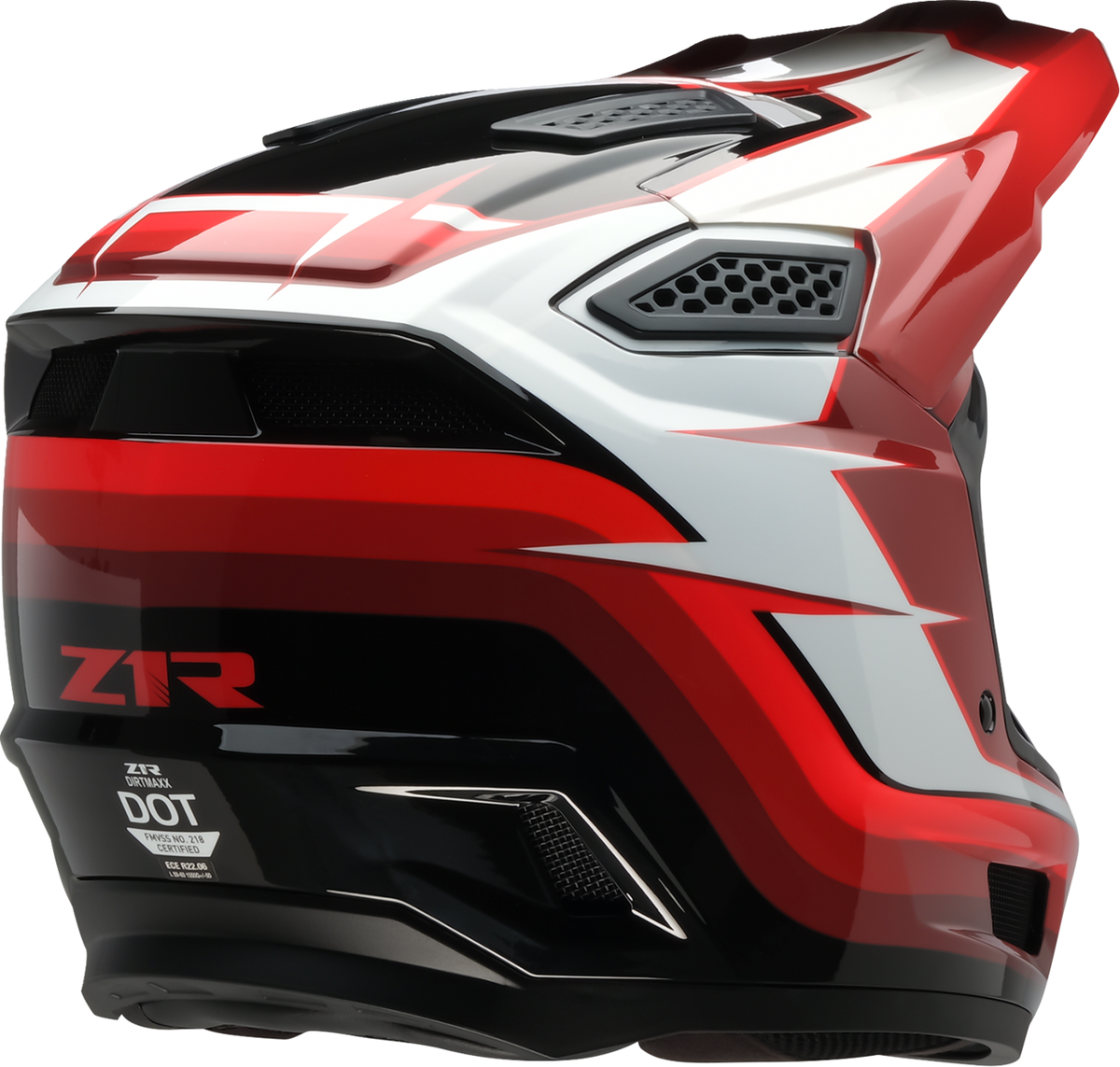 Z1R Dirt Maxx Vortex Helmet - Red/White