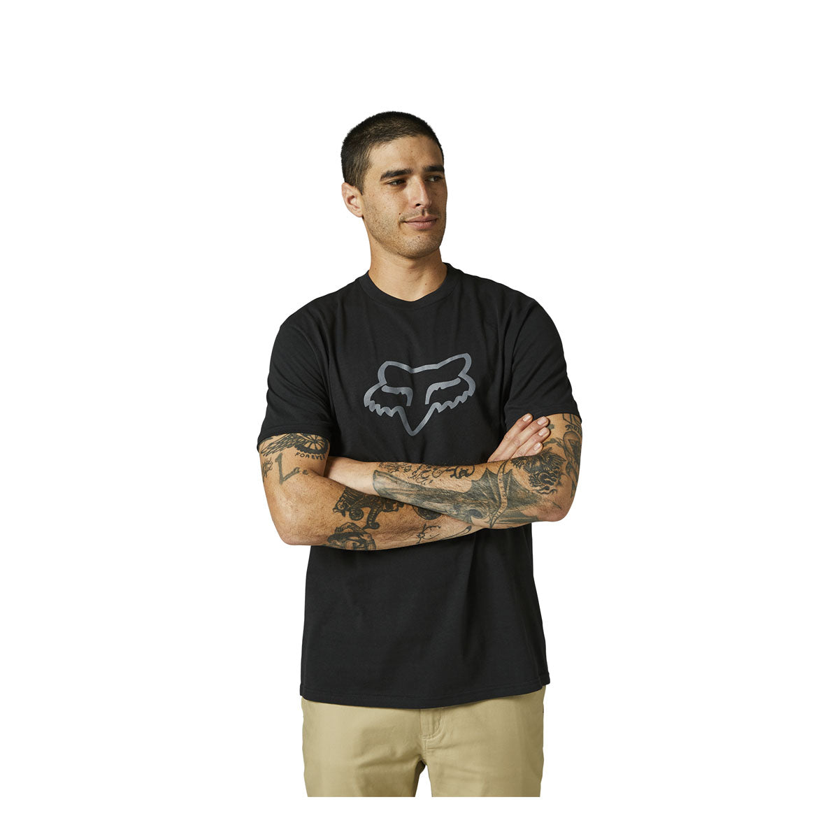 Fox Racing Legacy Fox Head Tee - Black/Black