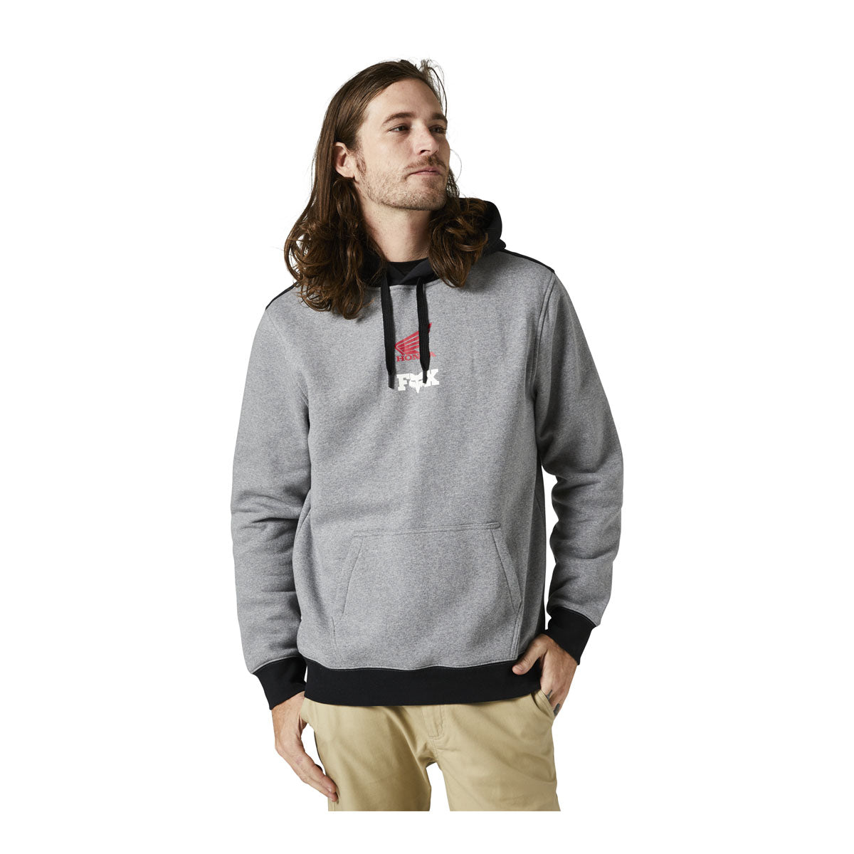 Fox Racing Honda Wing Pullover Fleece Hoodie - Heather Graphite