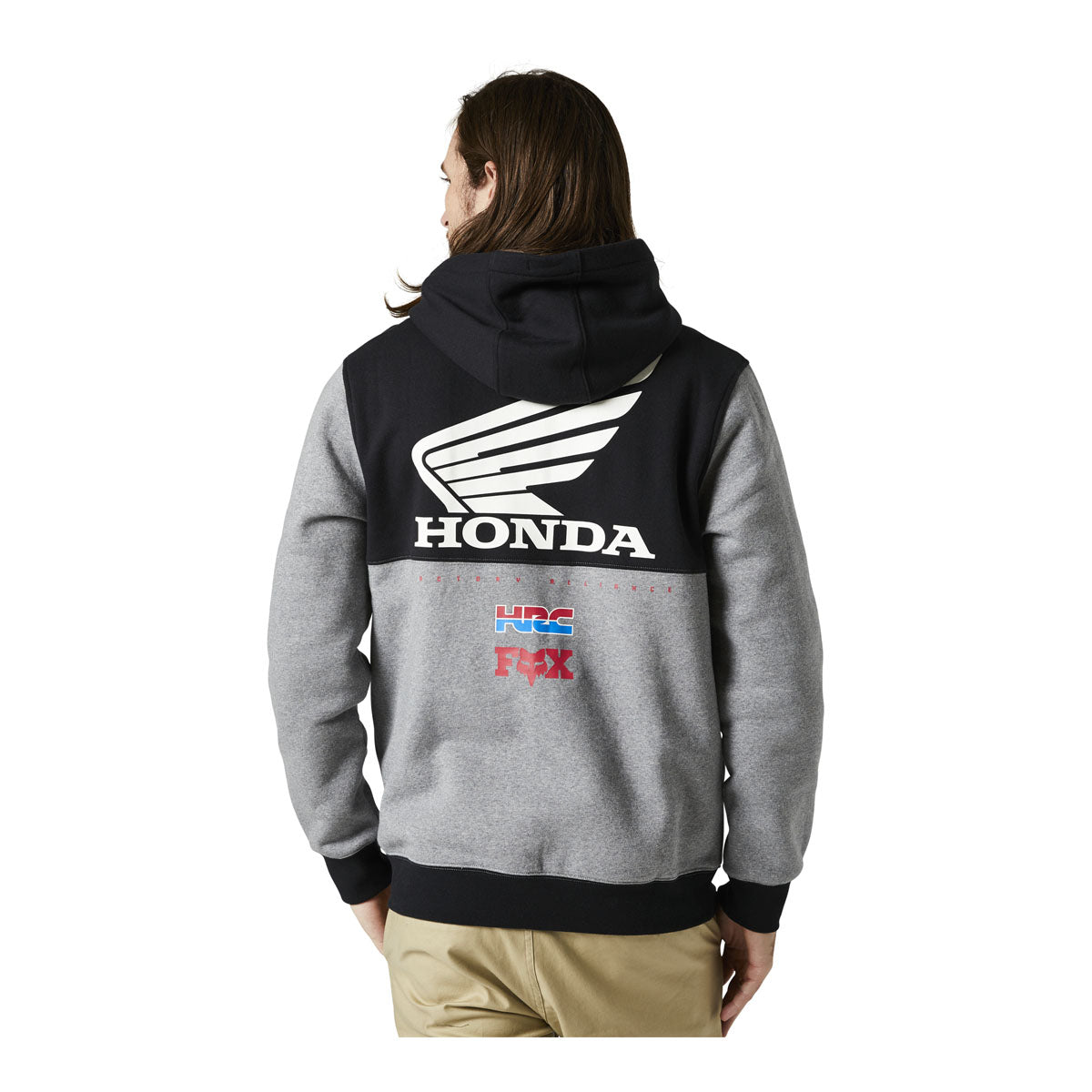 Fox Racing Honda Wing Pullover Fleece Hoodie - Heather Graphite