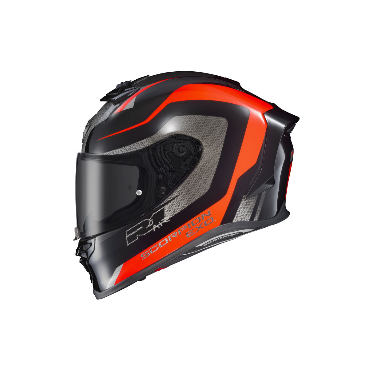 Scorpion EXO-R1 Air Full Face Helmet Hive (Red/Black, Medium)