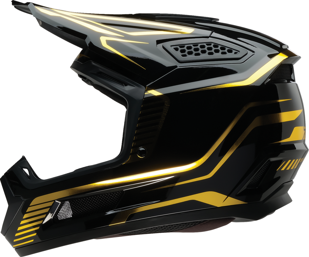 Z1R Dirt Maxx Monogram Helmet - Black/Gold