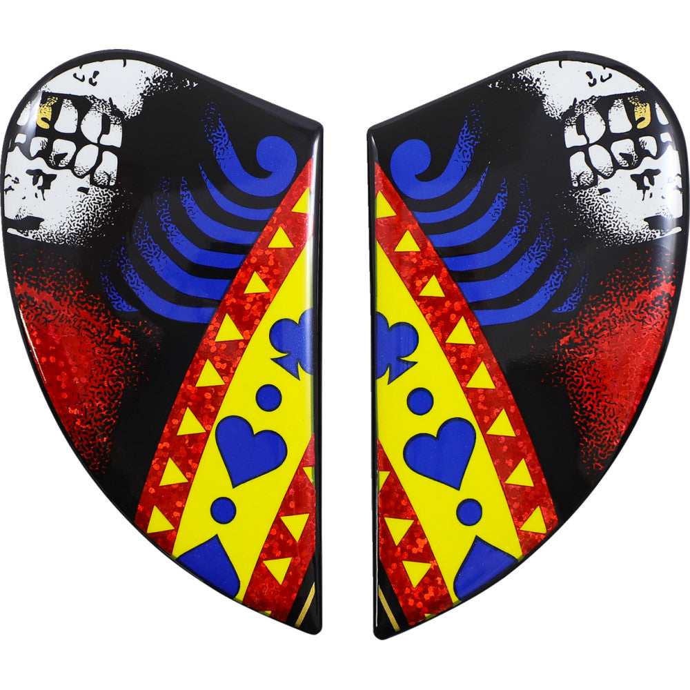 Icon Airform Helmet Side Plates - Suicide King Gold