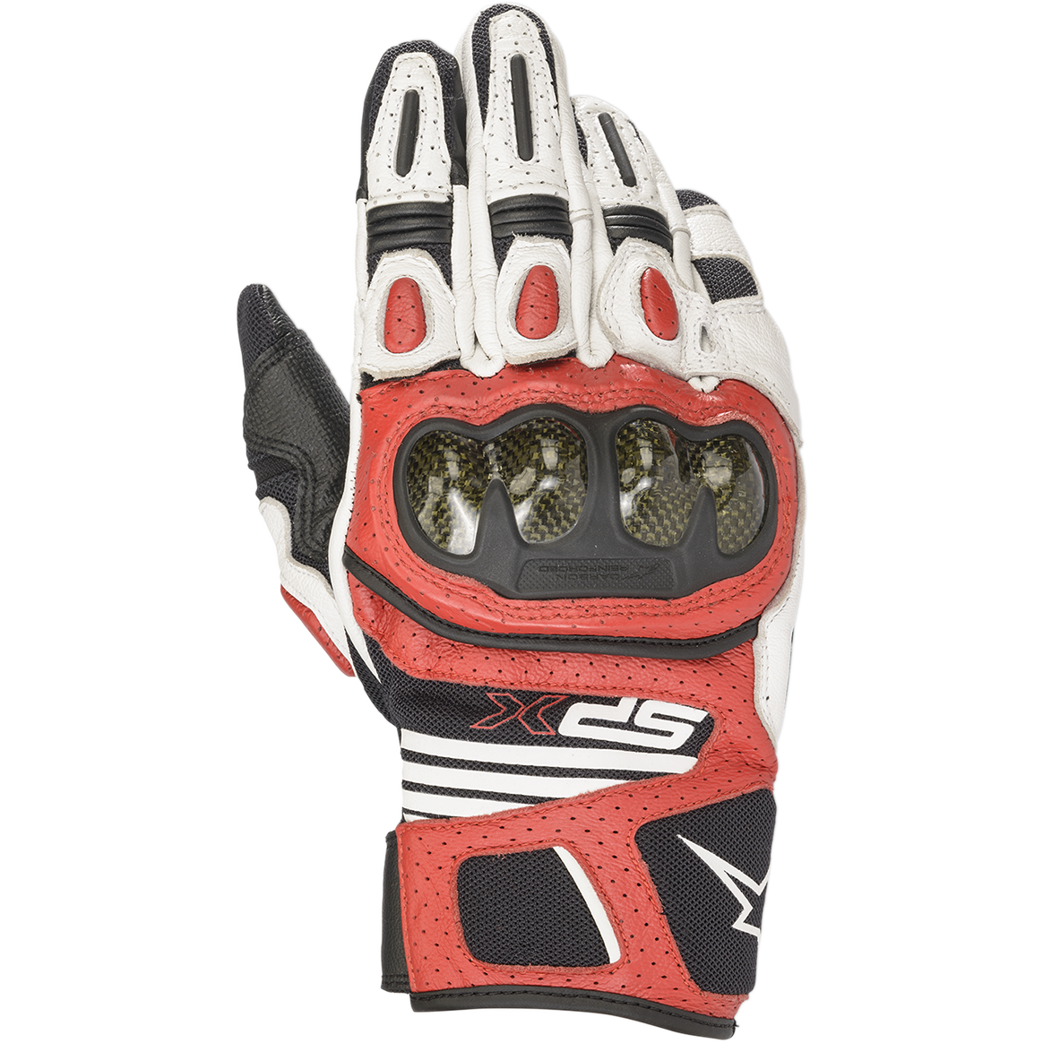 Alpinestars SPX AC V2 Gloves - White/Black/Bright Red