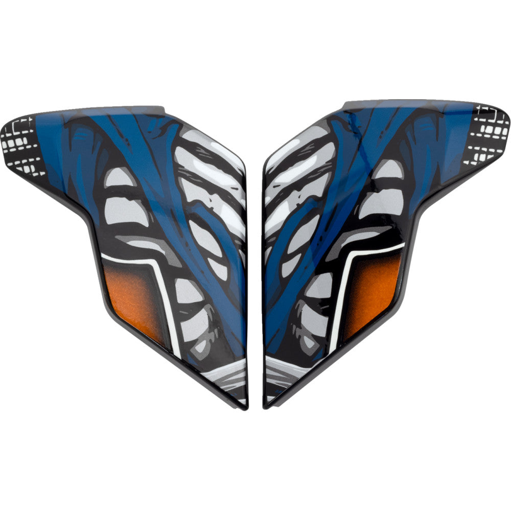 Icon Airflite Helmet Side Plates - Trick or Street 4 Black