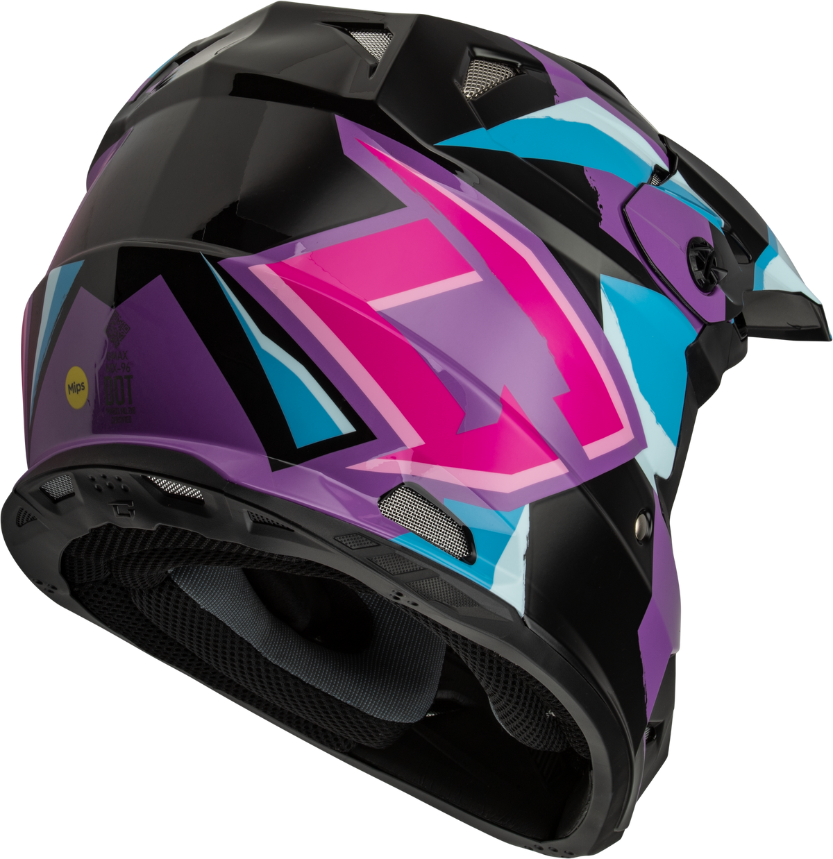 GMAX MX-96S Splinter Helmet Black/Purple/Blue
