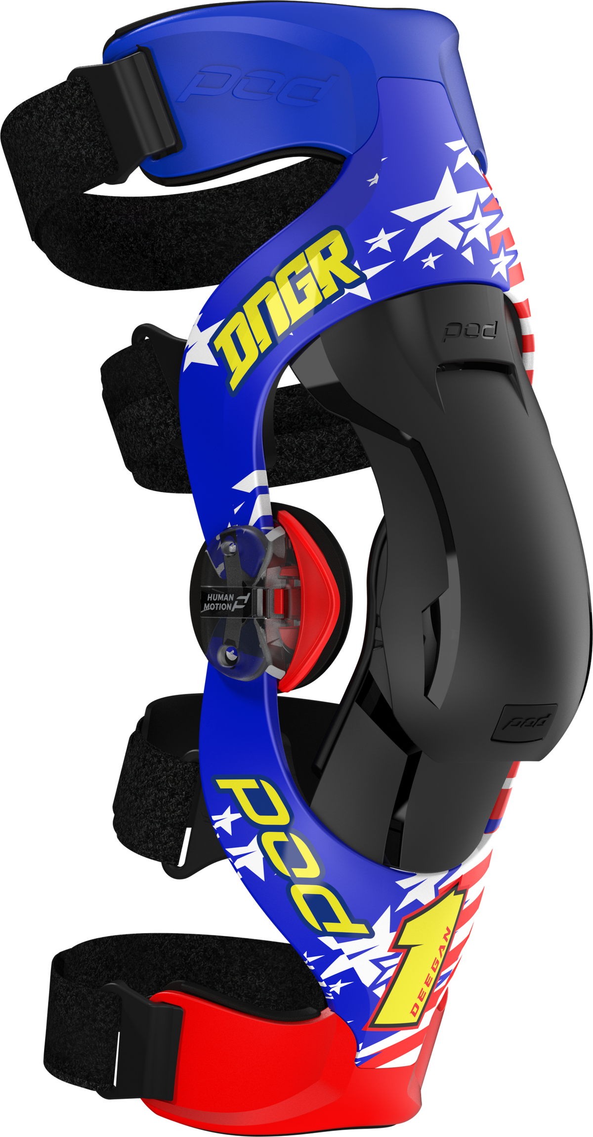 POD K4 V2.0 LE Knee Brace Danger Boy Deegan - Red/White/Blue