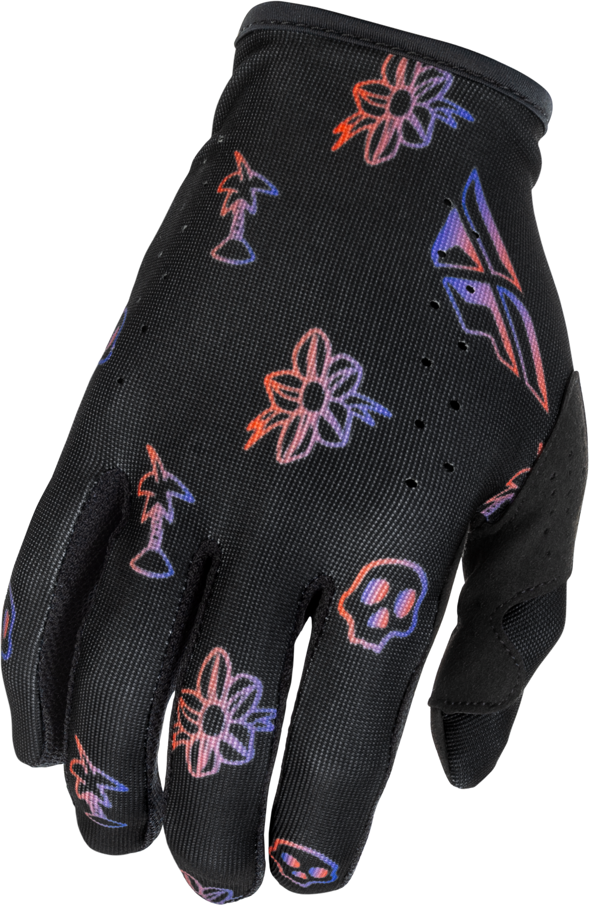 Fly Racing Youth Lite Outline Gloves - Black/Red/Purple