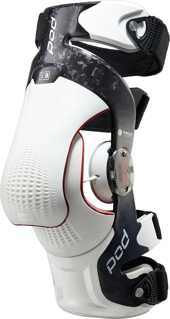 Pod K8 3.0 Knee Brace Carbon - Left - Carbon/White