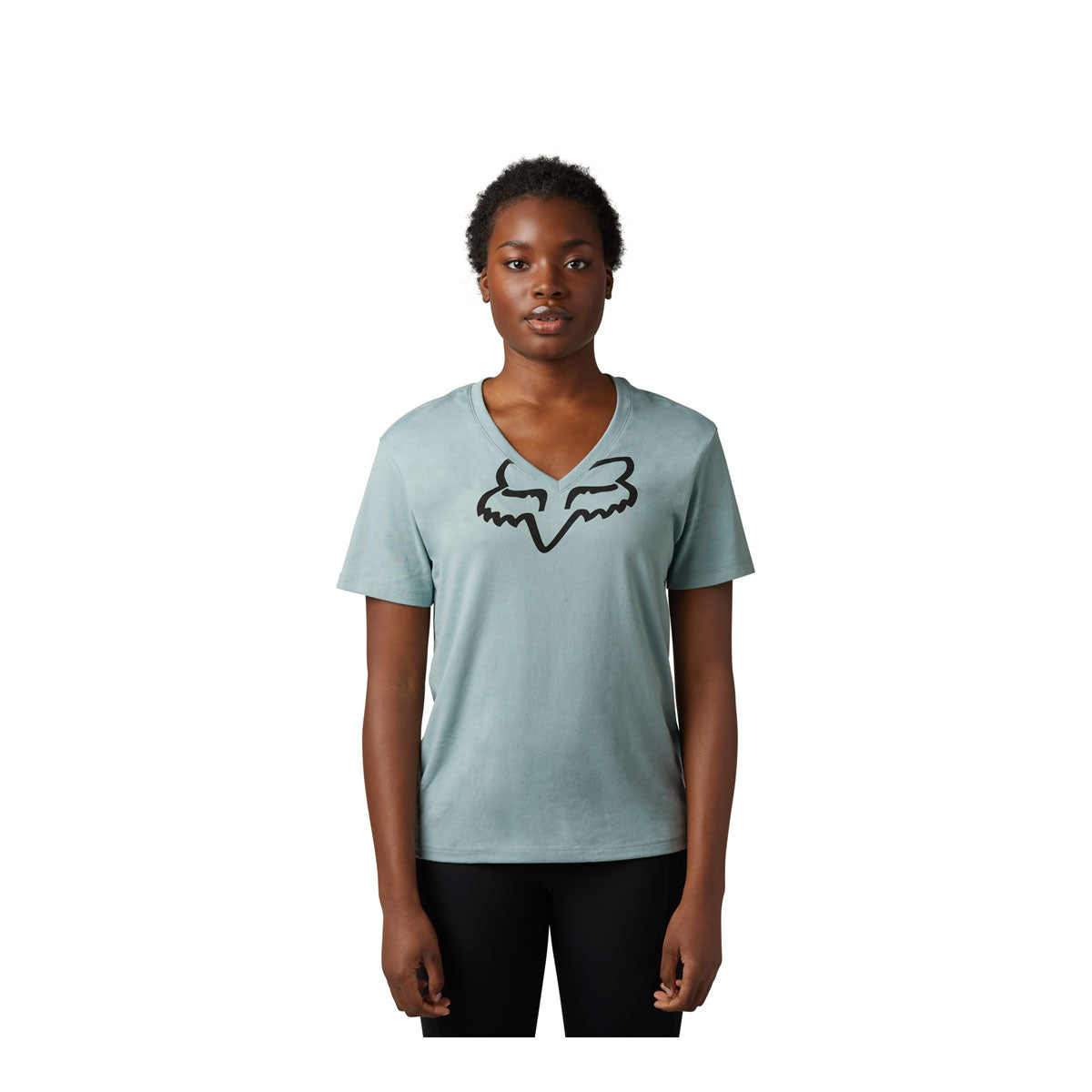 Fox Racing Womens Boundary V-Neck Tee - Gunmetal